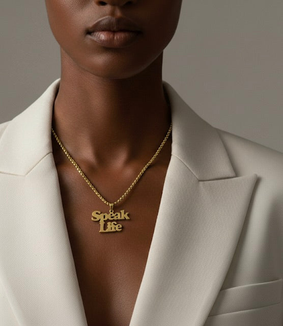 Gold Speak Life Chain