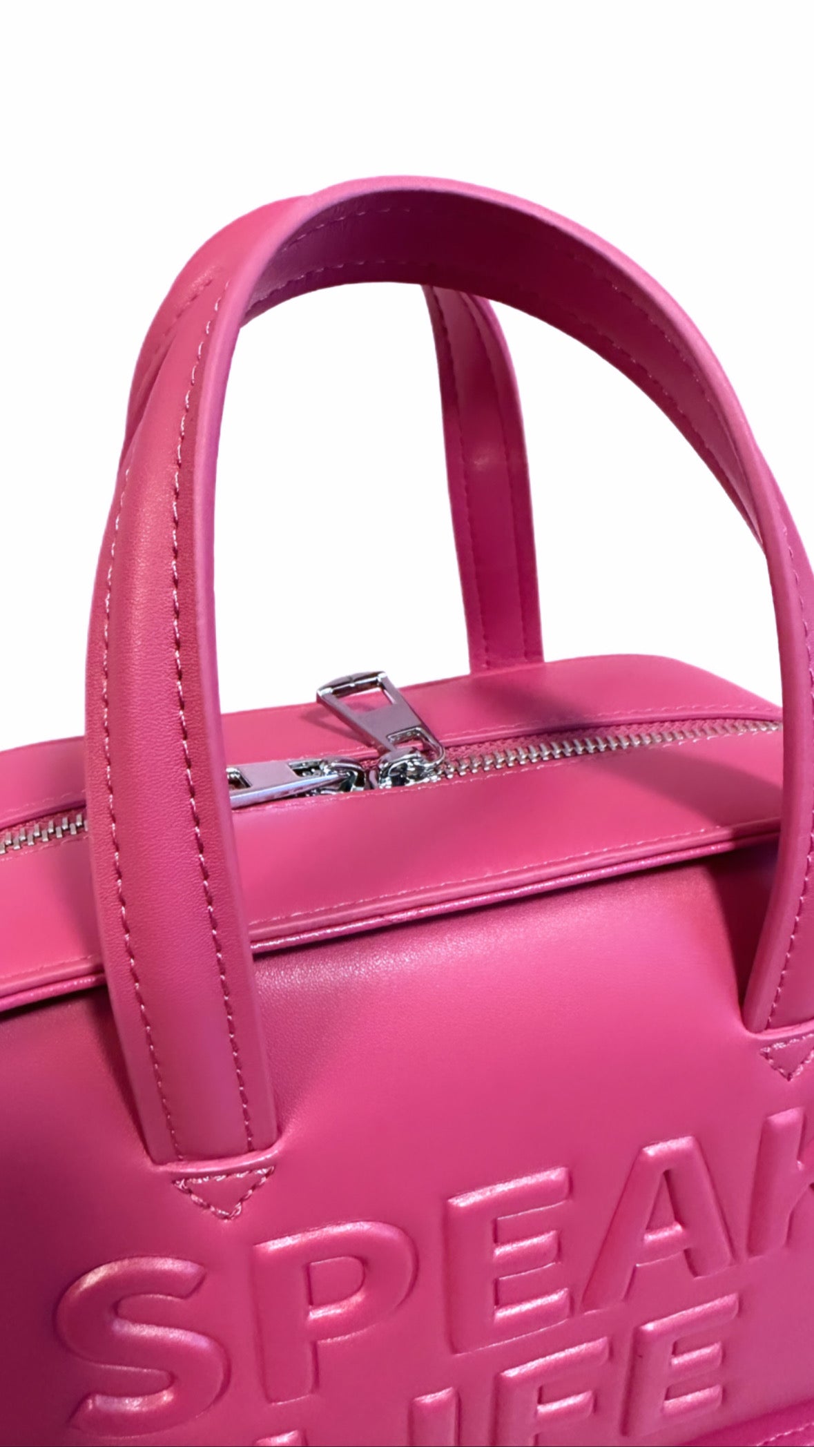 Speak Life Bowler Bag | Pink Peony