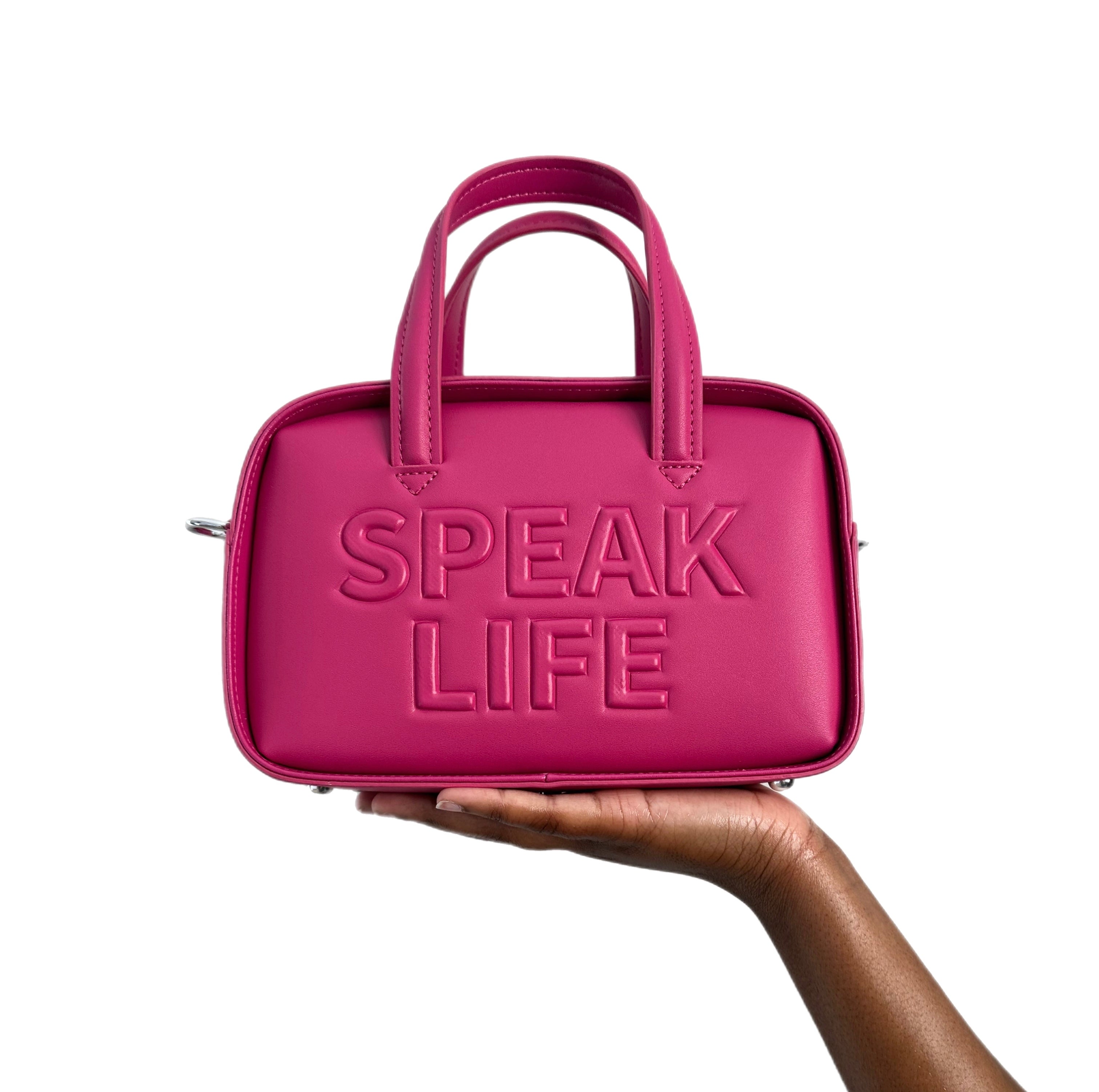 Speak Life Bowler Bag | Pink Peony