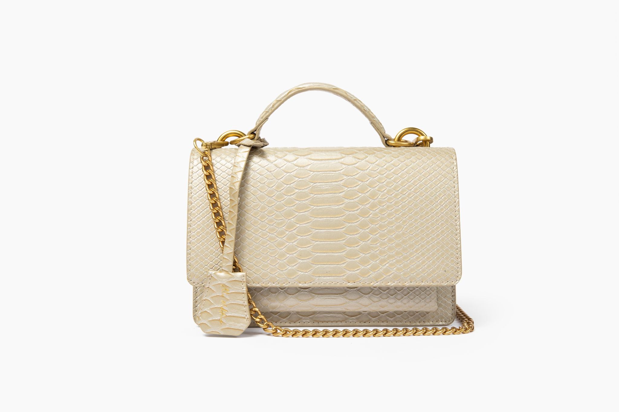 Small Aubrey Flap Bag | Metallic Frost
