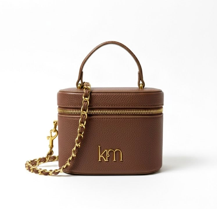 Mini Vanity Bag - Black Croc Gold – Khloe Modhouse