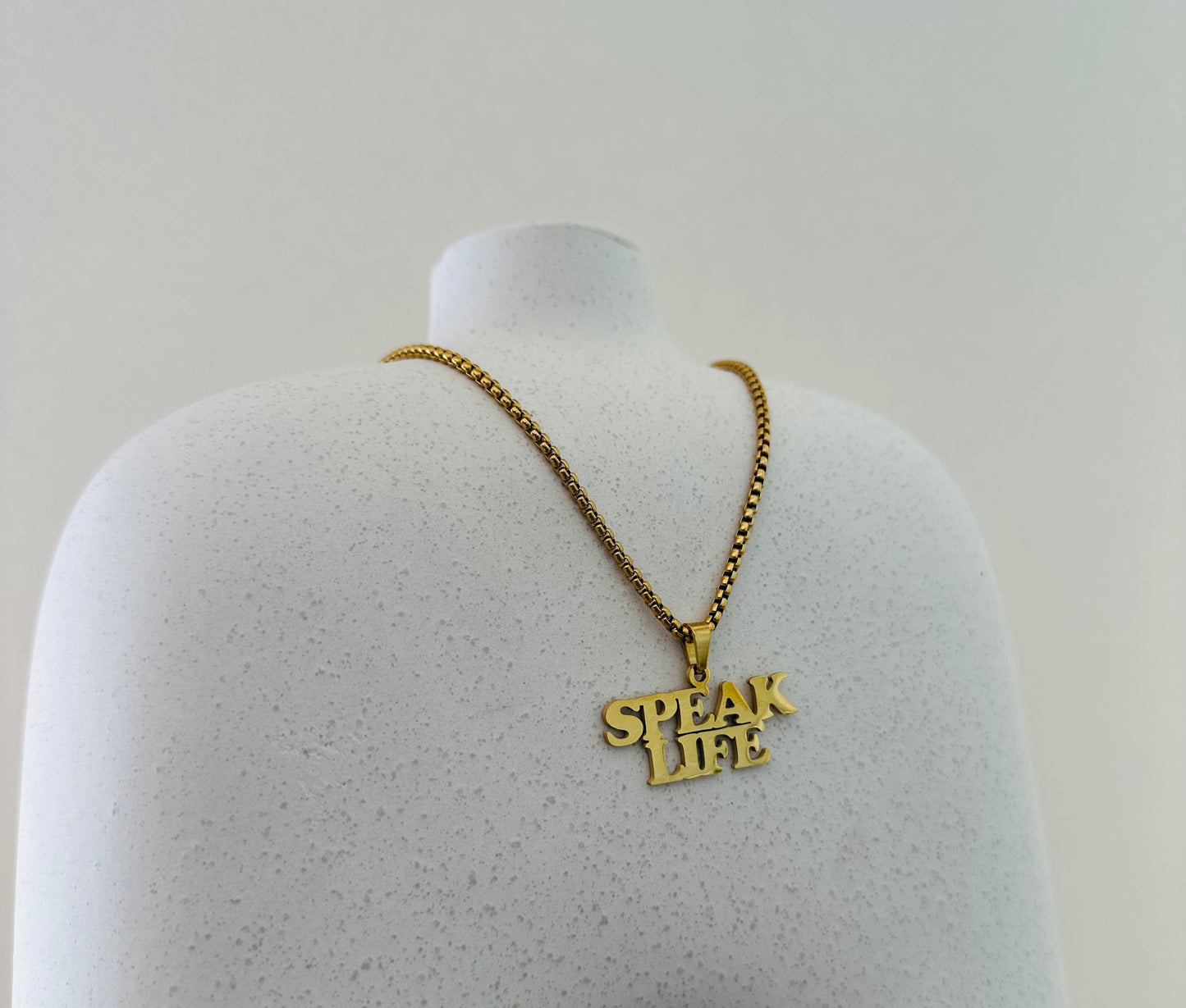 Gold Speak Life Chain