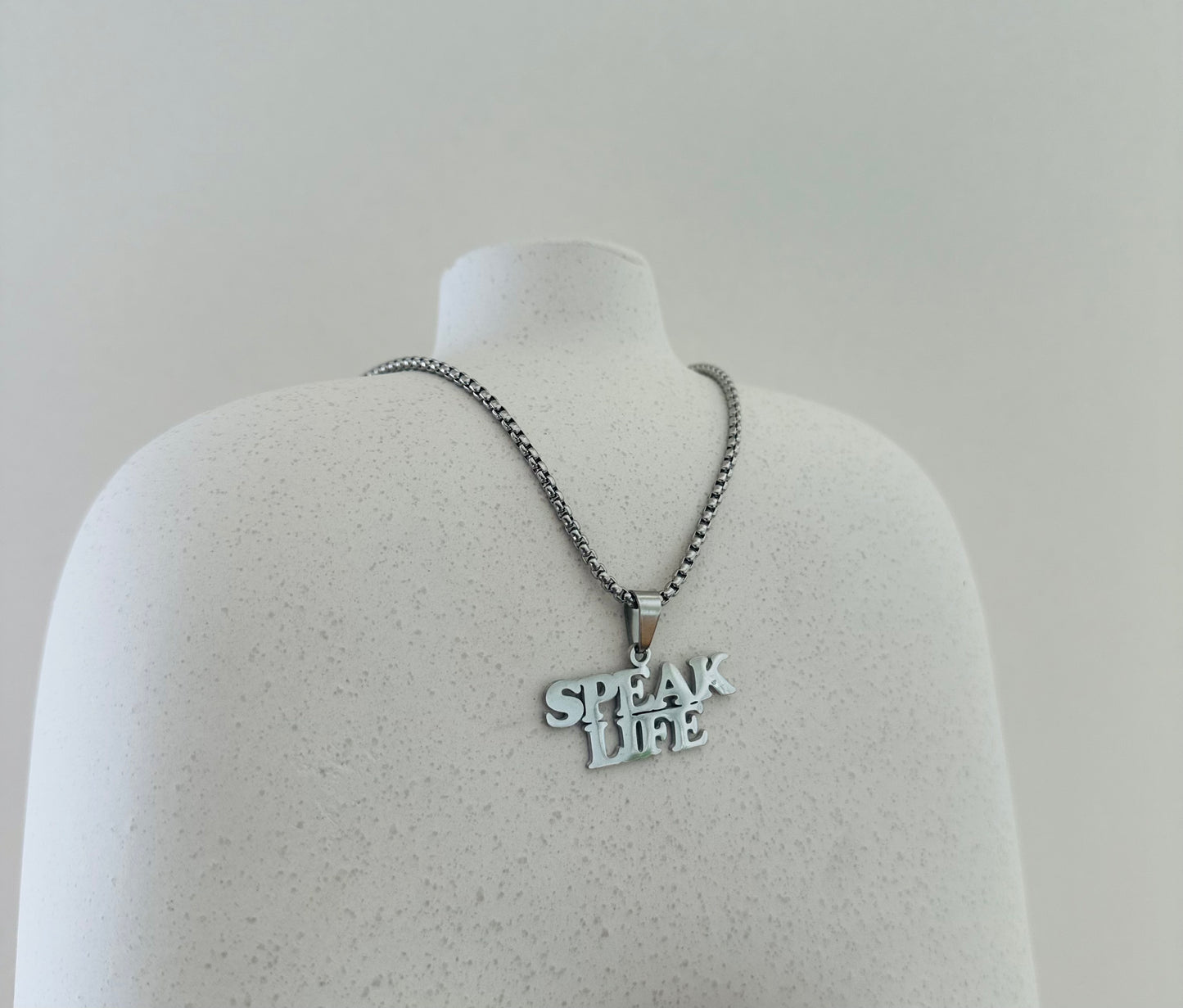 Silver Speak Life Chain