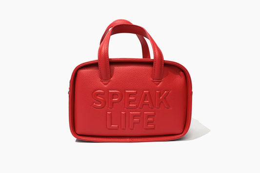 Speak Life Bowler Bag | Pebbled Red Spice
