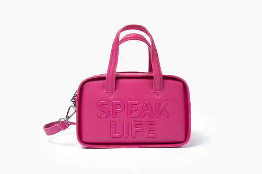 Speak Life Bowler Bag | Pink Peony